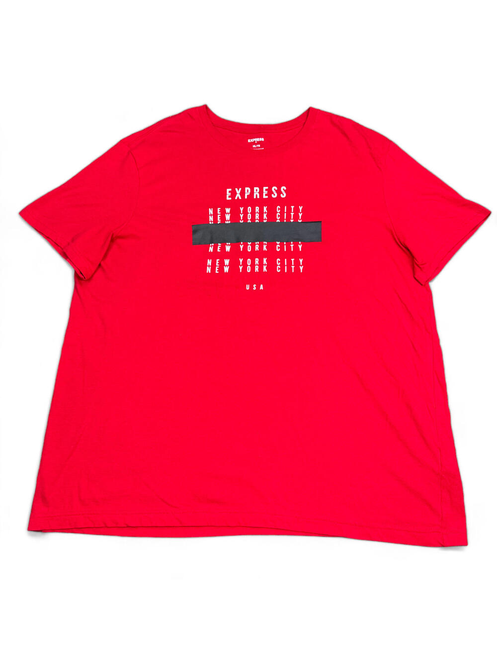 Express T Shirt Mens Size 2XL XXL Red Big Logo Graphic Tee Crew Neck